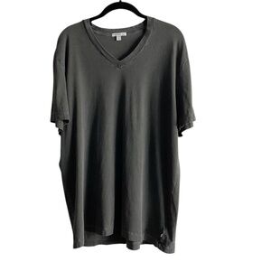 James Perse Men’s V-Neck Short Sleeve T-Shirt — Charcoal Gray